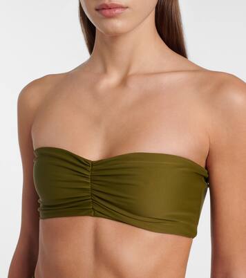 Ava ruched bandeau bikini top | Jade Swim