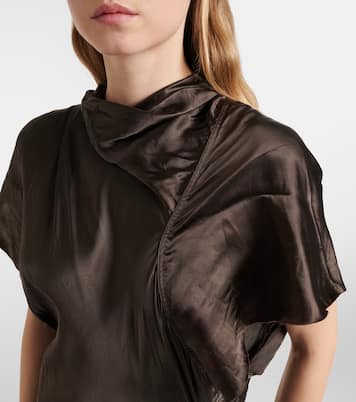 Abito lungo Seb in raso | Rick Owens