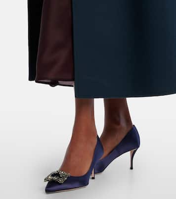 Efflorescence 65 embellished satin pumps | Roger Vivier