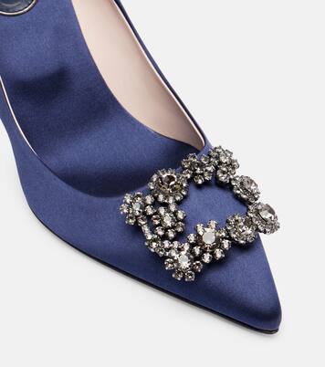 Efflorescence 65 embellished satin pumps | Roger Vivier