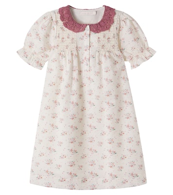 Loredana floral shirred cotton dress | C'era Una Volta