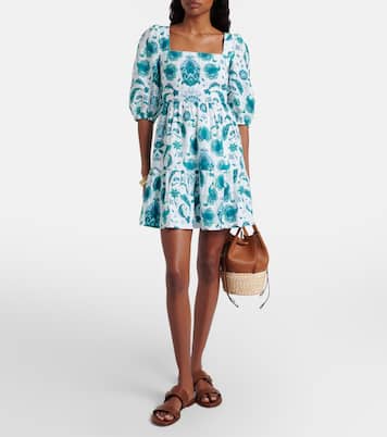 Kos paisley linen minidress | Heidi Klein