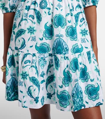 Kos paisley linen minidress | Heidi Klein