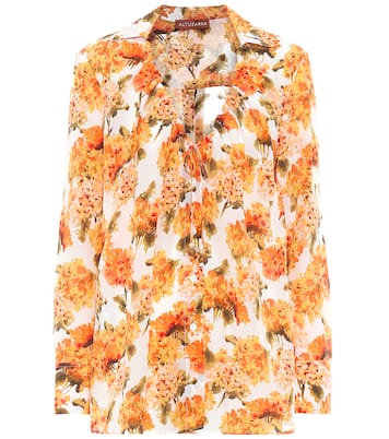 Blusa Bowie a stampa in seta | Altuzarra
