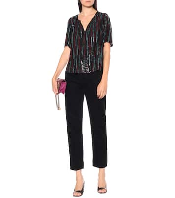 Top Nikky a righe con paillettes | Velvet