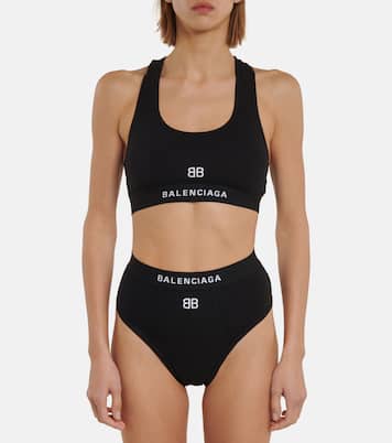 Sujetador deportivo de punto de algodón | Balenciaga