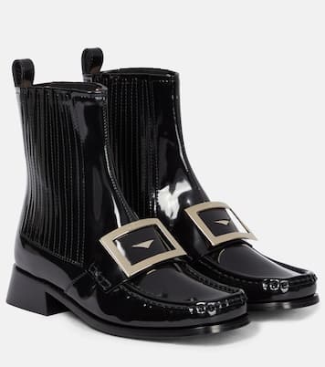 Preppy Viv' patent leather Chelsea boots | Roger Vivier