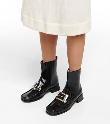 Preppy Viv' patent leather Chelsea boots | Roger Vivier