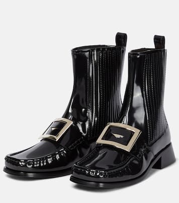 Preppy Viv' patent leather Chelsea boots | Roger Vivier