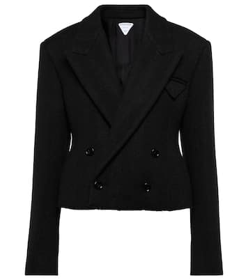 Double-breasted wool-blend blazer | Bottega Veneta