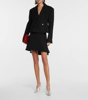Double-breasted wool-blend blazer | Bottega Veneta