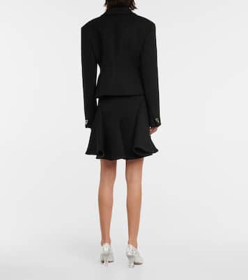 Double-breasted wool-blend blazer | Bottega Veneta