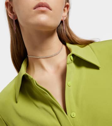 18kt tri-colored gold necklace with diamonds | Shay Jewelry