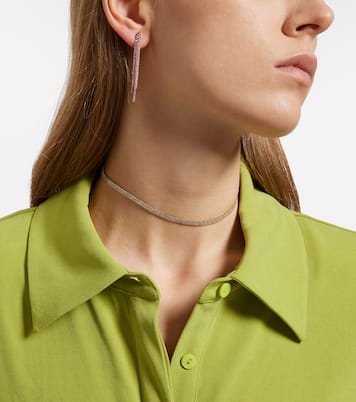 18kt tri-colored gold necklace with diamonds | Shay Jewelry