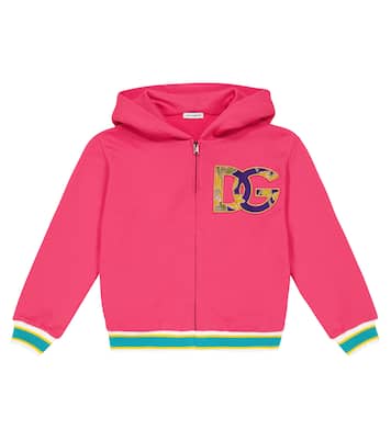 Felpa in cotone con cappuccio e zip | Dolce&Gabbana Kids