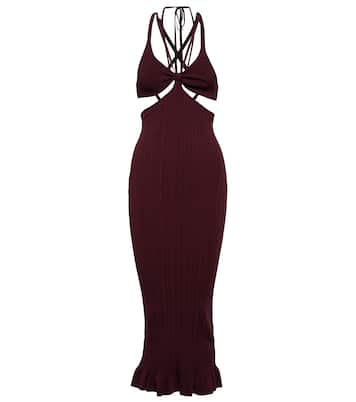Cutout ribbed-kit bodycon midi dress | Philosophy di Lorenzo Serafini