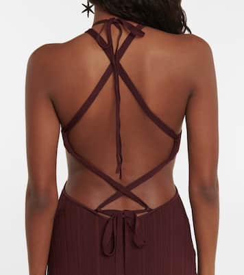 Cutout ribbed-kit bodycon midi dress | Philosophy di Lorenzo Serafini