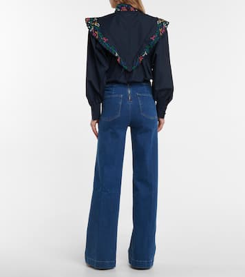 Jeans anchos Sailor Snap de tiro alto | Frame