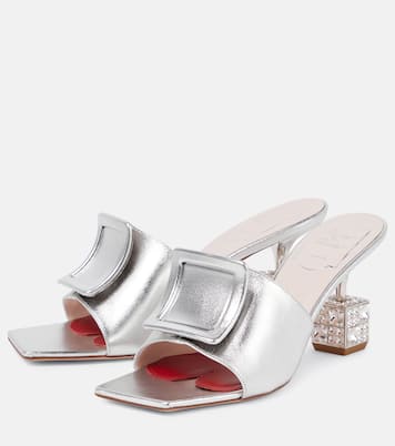Cube embellished leather sandals | Roger Vivier