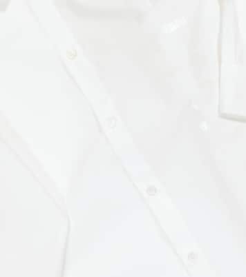 Camisa de algodón con logo | Balmain Kids