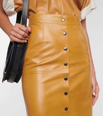 Falda midi Blehor de piel | Isabel Marant
