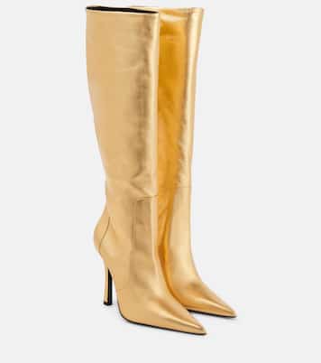 Botas altas de piel laminadas | Blumarine