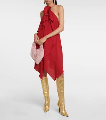 Botas altas de piel laminadas | Blumarine
