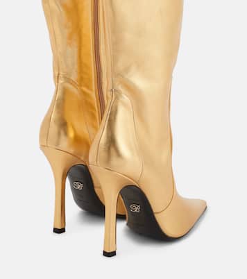 Botas altas de piel laminadas | Blumarine