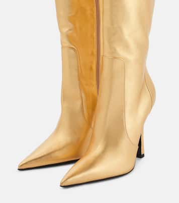 Botas altas de piel laminadas | Blumarine