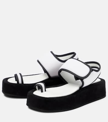Sandali in neoprene e suede con platform | Wardrobe.NYC