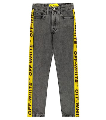 Logo straight jeans | Off-White Kids