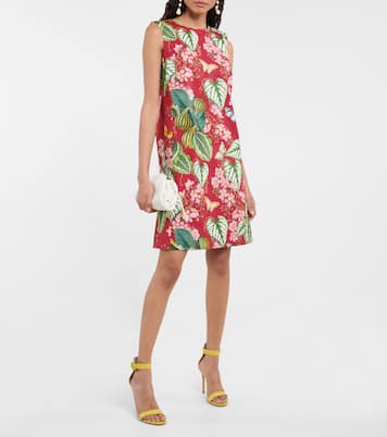 Floral cotton-blend minidress | Oscar de la Renta
