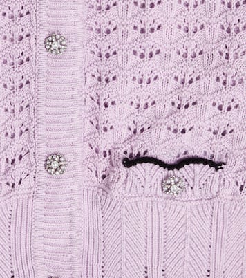 Cardigan en crochet de coton et laine | Self-Portrait Kids