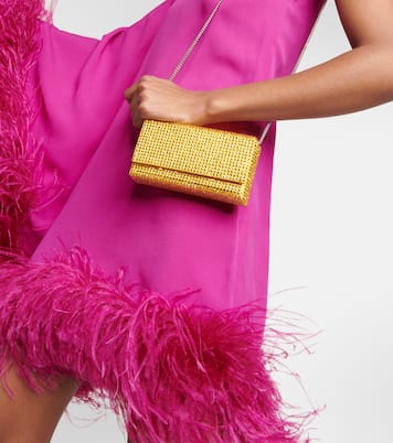 Pochette Paloma Micro en satin à ornements | Amina Muaddi