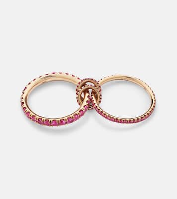 Bague Delphinus Rouge Petite Deux en or 18 ct, saphirs et rubis | Spinelli Kilcollin