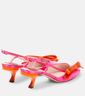 Pumps slingback Virgule in raso | Roger Vivier