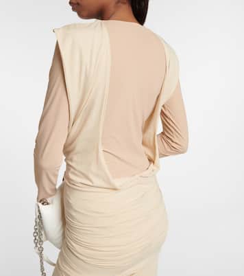 Deconstructed jersey maxi dress | MM6 Maison Margiela