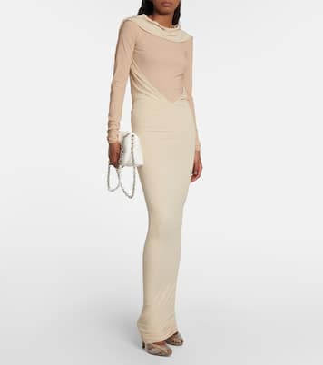 Deconstructed jersey maxi dress | MM6 Maison Margiela