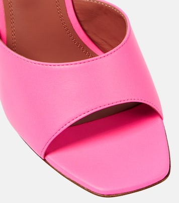 Lupita leather wedge mules | Amina Muaddi