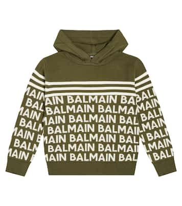 Sudadera en mezcla de lana con logo | Balmain Kids
