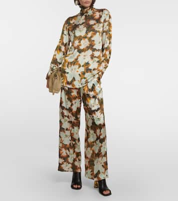 Top Contisy en soie à fleurs | Dries Van Noten