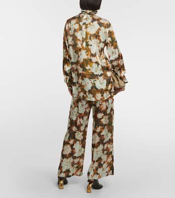 Top Contisy en soie à fleurs | Dries Van Noten