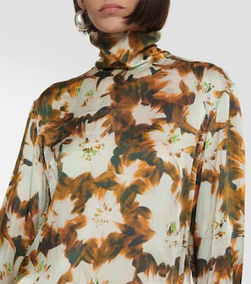 Top Contisy en soie à fleurs | Dries Van Noten