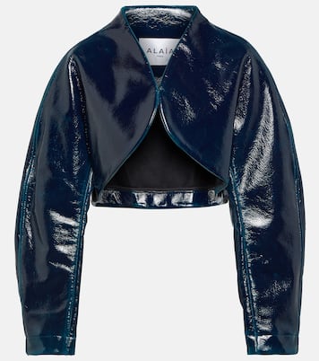 Cropped-Jacke aus Lederimitat | Alaïa