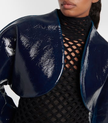 Cropped-Jacke aus Lederimitat | Alaïa