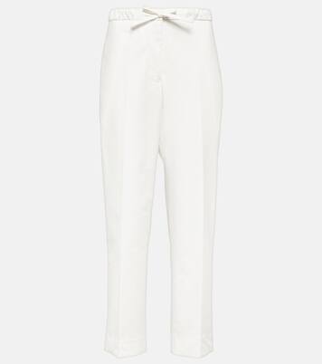 Pantaloni regular cropped in cotone | Jil Sander