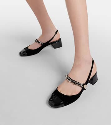 Pumps slingback in velluto | Miu Miu