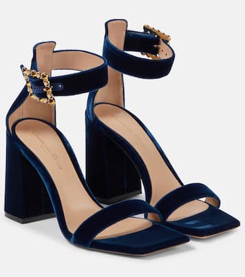 Wondy embellished velvet sandals  | Gianvito Rossi