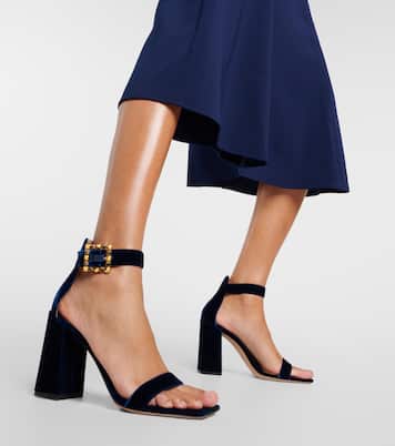 Wondy embellished velvet sandals  | Gianvito Rossi