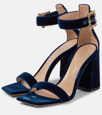 Wondy embellished velvet sandals  | Gianvito Rossi